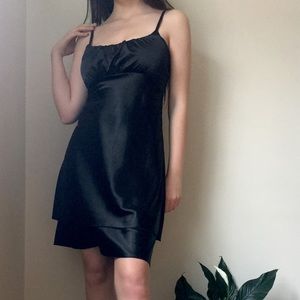 satin cocktail dress
